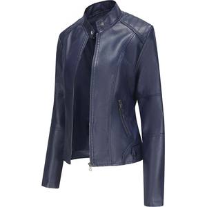 Best Selling Winter Women's Leather Jacket Casual Wear Reversible Waterproof Eco-Friendly Breathable Knitted <b>Polyester</b> <b>Filling</b> - Product Image 2