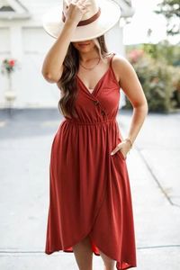 Robe camisole midi pour femme, décontractée, florale, tropicale, grande taille, style doux, en coton naturel, taille tissée, boutons lavables pour les vacances à la plage. - Product Image 6