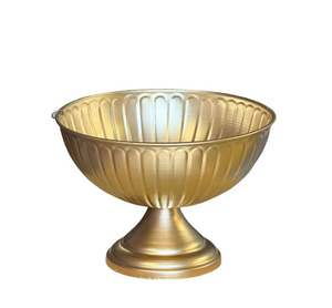 Vase à fleurs moderne en fer finition or, résistant à la rouille, pièce maîtresse pour la décoration de la maison et de la table de mariage - Product Image 3