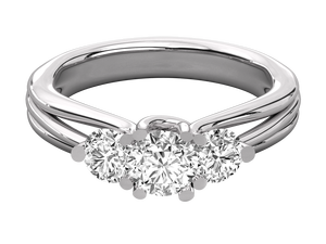 แหวนเพชรธรรมชาติ 100% ที่เพาะเลี้ยงในห้องปฏิบัติการ สี E ความใส VS1-VVS1 ชุบทอง 14K รับรองโดย IGI - แหวนหมั้นฉลองครบรอบ - Product Image 5