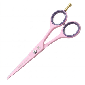 Ciseaux de salon professionnels Kounain rose, personnalisés, ultra-affûtés, pour droitiers, en acier inoxydable, pour la coupe de cheveux et la beauté - Product Image 2