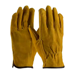 Guantes de seguridad de alta calidad para trabajo pesado Guantes de trabajo para conductores de cuero de grano de cabra Guantes industriales resistentes a la abrasión - Product Image 2