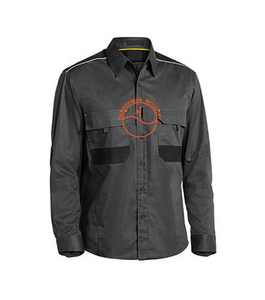 Combinaison de soudage pour hommes 100% coton à manches longues en cuir fendu épais avec retardateur imperméable personnalisable - Product Image 4