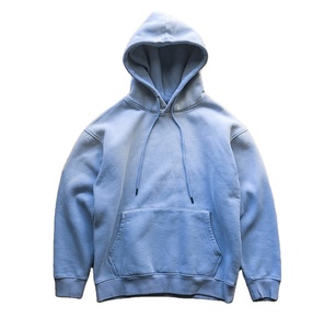 Hoodie coupe ample délavé à l'acide, couleur unie, hiver 2025, 100% coton molletonné, respirant, séchage rapide, vente en gros, haute qualité, vierge - Product Image 2