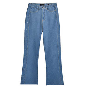 Pantalones acampanados de mujer de nuevo diseño ajustable para venta en línea pantalones vaqueros de tamaño personalizado de secado rápido transpirables de alta calidad pantalones acampanados de mujer - Product Image 1