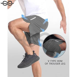 Pantalones Cortos Deportivos para Hombre, Bordados, Ecológicos, Transpirables, Ligeros, de Secado Rápido, con Cierre de Cordón y Bolsillos, para Gimnasio y Entrenamiento - Product Image 2