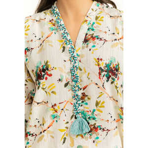 ชุดเซ็ต IUSTTS-1157 ลายพิมพ์แจ็คการ์ดแบบสลับสีสไตล์โบฮีเมียน 2 ชิ้น ไซส์ XS XXS สำหรับฤดูใบไม้ผลิ/ฤดูร้อน ผลิตจากผ้าเครป - Product Image 5