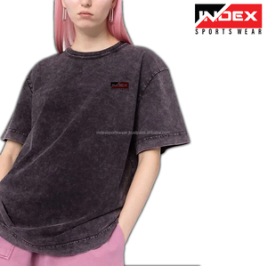 T-shirt 100% coton pour hommes de luxe en détresse T-shirt de haute qualité avec logo vintage vierge personnalisé délavé à l'acide surdimensionné - Product Image 6