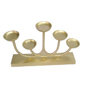 Support à bougies contemporain en aluminium, courbes artistiques, fait main, écologique, ajoute une touche vintage pour la maison moderne, Pâques/Noël - Product Image 2