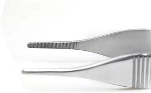 Adson pinset Forceps tisu Manual 12cm, ujung bergerigi baja tahan karat, instrumen bedah medis presisi untuk tisu - Product Image 3