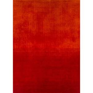 Alfombras de Lana Tejidas a Mano Contour, Rojo Naranja 3D, Alfombra Rectangular Hecha a Mano de Viscosa para Habitación, Alfombra para el Lado de la Cama para Uso Doméstico - Modelo Hwl-7022 - Product Image 1