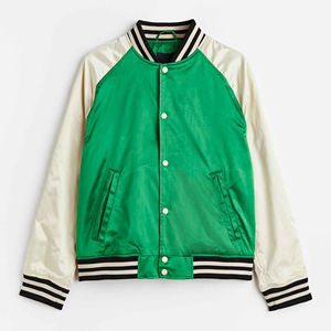 Chaqueta Bomber Personalizada, Chaqueta Cortavientos Reversible de Satén Bordado, Chaqueta de Béisbol, Precio Económico, 100% Poliéster, Chaquetas para Hombre de Talla Grande - Product Image 1