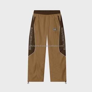 Pantalones cortavientos holgados de gran tamaño para hombre, pantalones cortavientos de nailon con el mejor material, pantalones lavados para hombre - Product Image 5