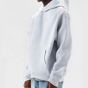 Sudadera con capucha negra de Hip Hop Logotipo personalizado Unisex Essentials Sudadera con capucha French Terry Impreso personalizado Sudadera con capucha de gran tamaño de alta calidad - Product Image 3