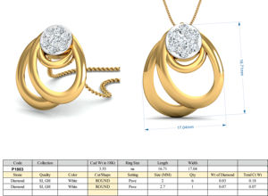 Collier pendentif en laiton plaqué or 18 carats pour femmes à la mode double zircone diamant avec chaîne de corde nouvelle conception de fête en gros - Product Image 4