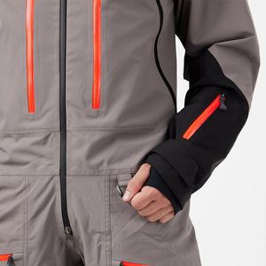 Combinaison de ski unisexe respirante avec fermeture éclair en polyester/nylon, équipement d'aventure en plein air avec survêtement pour temps froid - Product Image 2