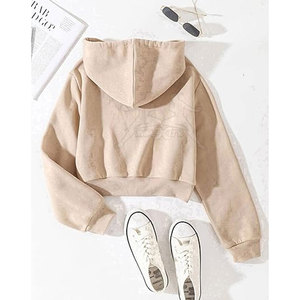 Classic <b>Zipper</b> Crop <b>Top</b> Hoodie With Simple Style And Casual Fit <b>Zipper</b> Crop <b>Top</b> Hoodie With Premium Fabric - Product Image 2