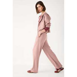 Pantalons décontractés en coton coupe droite - Product Image 1