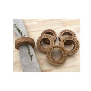 Handcrafted wooden napkin <b>rings</b> <b>for</b> elegant dining tables weddings festive celebrations hotels restaurants and homes - Product Image 4