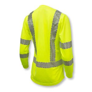 Chaleco de secado rápido con rayas reflectantes de seguridad para deportes de verano, camiseta para correr de algodón de construcción para mujer con logotipo personalizable Hi Vis - Product Image 5