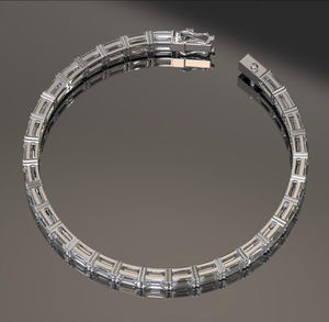 Sofisticada Pulsera de Diamantes Moissanite para Mujer, Diseño Delgado, Brillo Intenso, Joyería, Regalo Perfecto de la India - Product Image 4