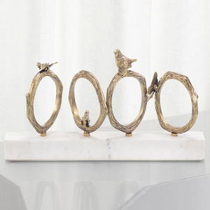 Figurine de décoration de Noël, sculpture en métal, ange sur socle en bois, objet pour la décoration de la maison, Pâques et Noël - Product Image 6