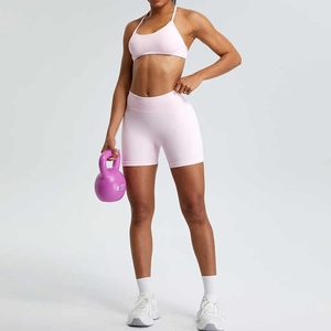 Shorts de sport trois-quarts sans couture, respirants, effet push-up, en Spandex/Coton, pour la gym et le fitness - Product Image 5