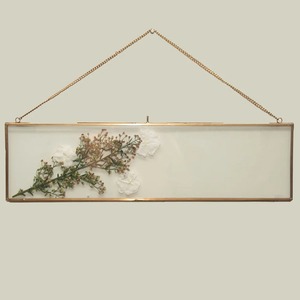 Elegant Long Rectangle Metal Hanging Photo <b>Frame</b> <b>Gold</b> Finish Vintage Style Perfect for Wall Decoration and Gift Ideas - Product Image 1