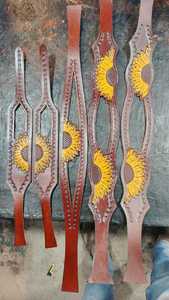 Hecho a mano de la mejor calidad de cuero de vaca occidental tallado pintado látigo puntada trabajo al por mayor suministro del fabricante - Product Image 6