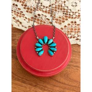 Kingman Turquoise & Sterling Silver Naja Necklace Navajo-<b>Crafted</b> Cultural Collectible Jewelry for Men - Product Image 2