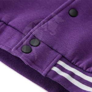 Premium Quality Customized Logo Men's Letterman <b>Jacket</b> Stand Collar 100% Cotton Vintage Winter Fashion Clothing Featuring <b>Long</b> - Product Image 5