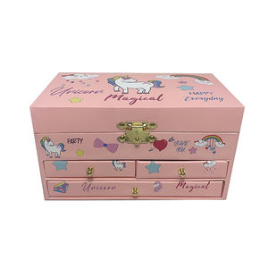 Музыкальная шкатулка с вращающимся розовым единорогом-балериной и ящиками для украшений, подарочная упаковка класса люкс ко Дню святого Валентина для девушки и жены - Product Image 5