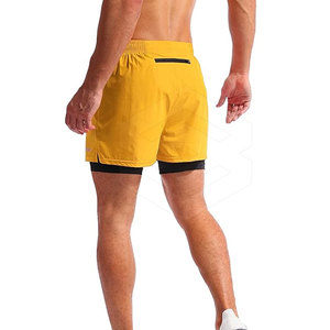 Pantalones cortos atléticos de doble capa de alta calidad en blanco liso Uso de invierno pantalones cortos para hombres en pantalones cortos de bajo precio para adultos - Product Image 4