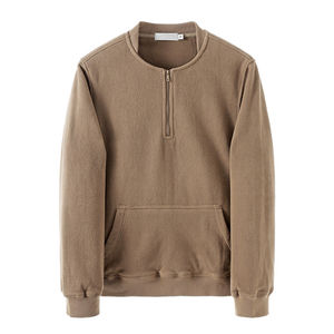 Demi Zip Sweat pull hommes polaire pull demi-zip écologique sweat tricoté pour hommes bio Zip Sweat - Product Image 3