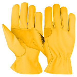 Gants de conduite en cuir de chèvre renforcé Protection des mains de sécurité industrielle anti-coupure réfléchissante confortable et résistante - Product Image 4