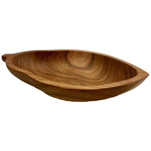 Bol en bois élégant de qualité supérieure fabriqué à la main en forme de papaye meilleur prix bol de service à dessert - Product Image 3