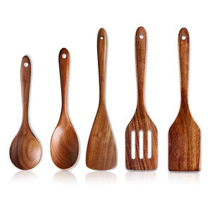 Accessoires de cuisine spatules à retournement ensemble d'accordeur en bois dur spatule en bois à bas prix en gros - Product Image 2