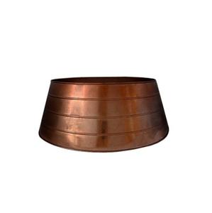 Jupe d'arbre de Noël en métal couleur bronze, design premium, marque privée, avec découpes en forme de feuilles, tailles personnalisées - Product Image 1