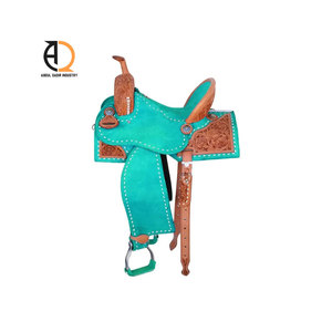 Best Selling Western Leather Horse <b>Saddle</b> OEM Wholesale Cowhide Leather <b>Saddle</b> - Product Image 2