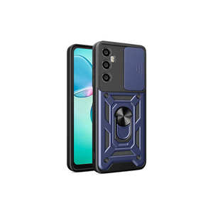 Étui magnétique Realme C65 4G Vega en silicone bleu pour téléphone portable avec protection coulissante de l'appareil photo, compatible avec 14 Plus 13 Pro Max - Product Image 1