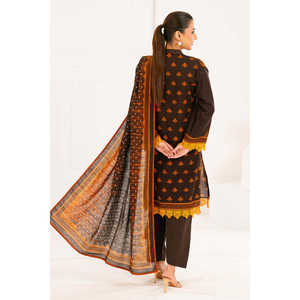 ชุดเดรสปากีสถานแบบ 3 ชิ้น รุ่น WNS-52025 ผ้าฝ้ายพิมพ์ลาย Khaddar สำหรับเทศกาล พร้อมผ้าคลุมไหล่ Dupatta ชุดสำหรับงานเฉลิมฉลองแบบอินเดีย - Product Image 3