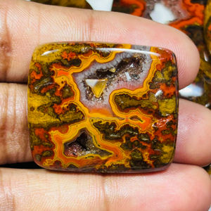 Vente en gros de cabochons de pierres précieuses en agate à couture naturelle polie pour la fabrication d'accessoires de bijoux - Product Image 2