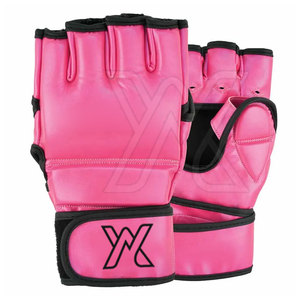 Venta Directa de Fábrica, Guantes de MMA de Cuero, Medios Dedos, Absorben la Humedad, Antideslizantes, para Venta en Línea - Product Image 1