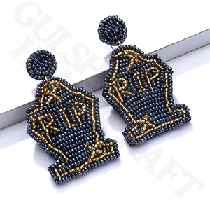 ต่างหูลายดอกไม้โบฮีเมียนทำด้วยมือไม่เหมือนใครเครื่องประดับปักหลากสีทำจากผ้าฝ้ายเย็บปักถักร้อยอย่างชำนาญ - Product Image 5