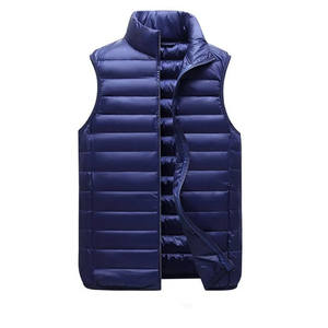 Logo personnalisé hommes sans manches bouffant gilet col montant High Street Style nouveau Design hiver corps plus chaud avant à la mode solide - Product Image 2