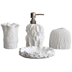 Ensemble de salle de bain élégant en résine avec porte-brosse à dents et look élégant inspiré du marbre à très bon prix - Product Image 4