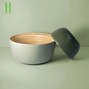 BEST SELLER Eco-Friendly Disposable Bamboo Wood <b>Bowl</b> Fruit Basket Storage From Viet Nam For Food Noodle Soup Salad Dinnerware - Product Image 2
