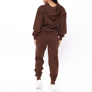 Logo avant en polaire imprimé par sublimation personnalisée pour femmes respirant léger écologique 2 pièces pantalon de survêtement ensemble de sweat-shirt pour - Product Image 6