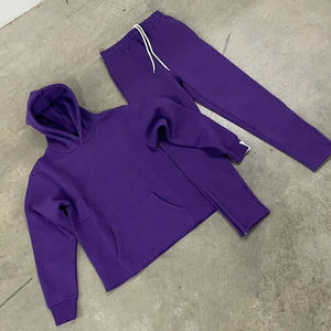 Chándal Vintage lavado con ácido para hombre, conjunto de algodón con cremallera destruida, Sudadera con capucha y pantalones de chándal, estampado ecológico - Product Image 5