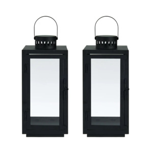 Vintage Style Elegant <b>Black</b> Metal Christmas <b>Candlestick</b> Holder Table Top Floor Lantern for Home Decorations - Product Image 6